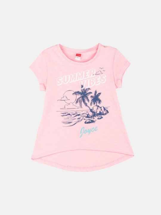 Joyce Kids Blouse Short Sleeve Pink