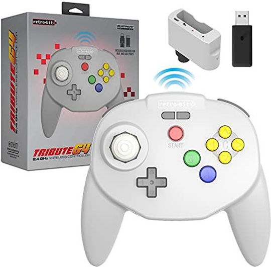Retro-bit Tribute64 Wired Gamepad for PC Gray