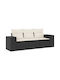 Outdoor Sofa Rattan with Cushions 55x55x69cm