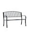 Bench Outdoor Metal Black 120x51x60cm