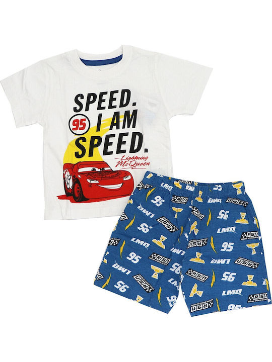 Disney Παιδική Πιτζάμα Καλοκαιρινή Μπλε Cars