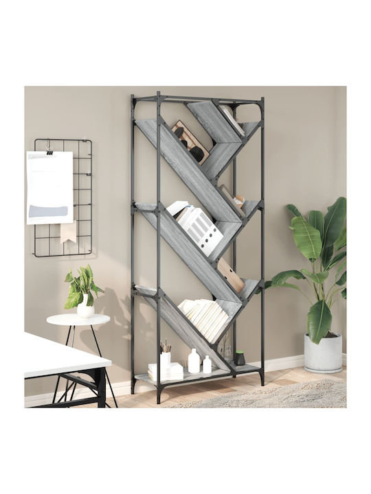 Bibliothek Grau 79x30x180cm