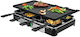 Adler Tabletop Electric Grill Raclette Ribbed Plate 1400W Inox with Adjustable Thermostat 42cmx23cmcm
