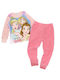 Disney Pijama pentru copii De iarnă Fleece Light Pink Princess