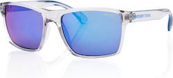 Superdry Sunglasses Transparent with Acetate Frame & Blue Lens