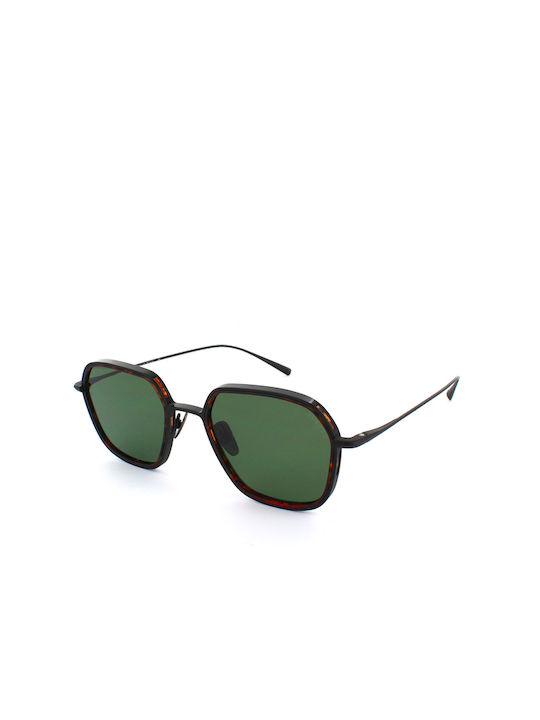 Brett Sunglasses with Brown Tartaruga Frame and Green Lens PRD-01-000412229