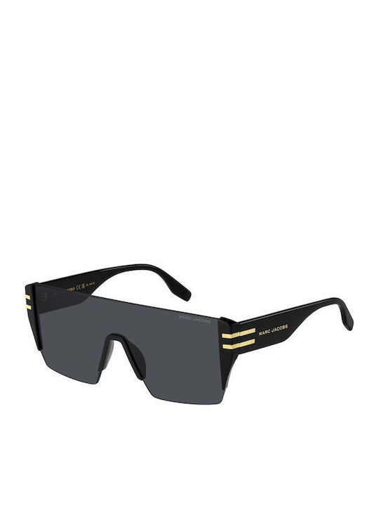 Marc Jacobs Unisex Γυαλιά Ηλίου με Μαύρο Κοκκάλινο Σκελετό και Γκρι Φακό MARC712/S 807/IR