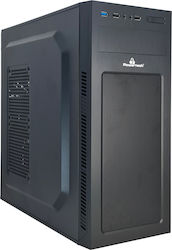 Powertech PT-1168 Midi Tower Κουτί Υπολογιστή Μαύρο