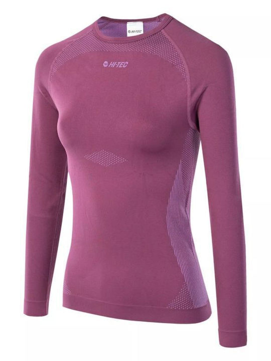 Hi-Tec Damen Thermo Langarmshirt Kompression Lila