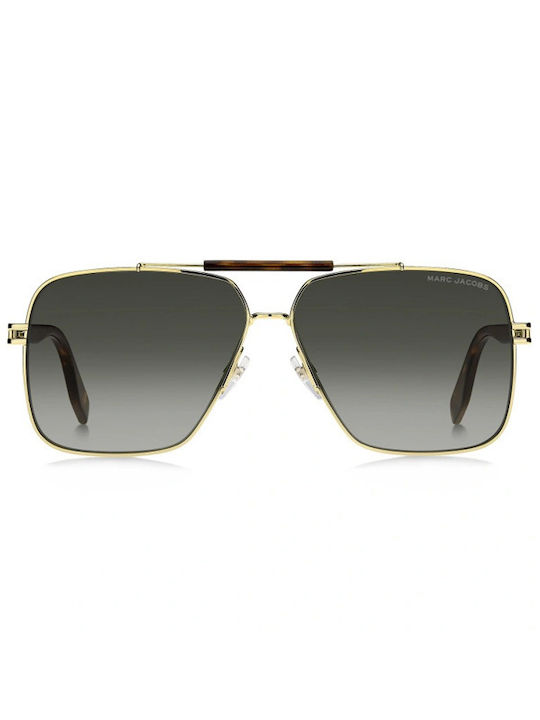 Marc Jacobs Men's Sunglasses with Gold Metal Frame and Gray Gradient Lens MARC716/S 0869K 62