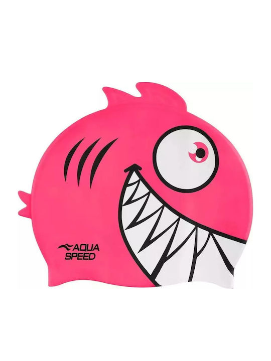 Aquaspeed Silicone Kids Swimming Cap Pink