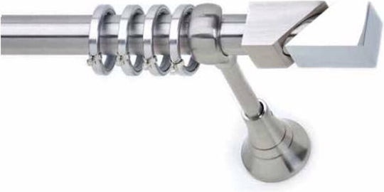 Metallische Vorhangstange Ks239 Einzeln Durchmesser 25mm Länge 180cm Silber 10357_114 Metallische Vorhangstange Ks239 Einzeln Durchmesser 25mm Länge 180cm Silber 10357_114