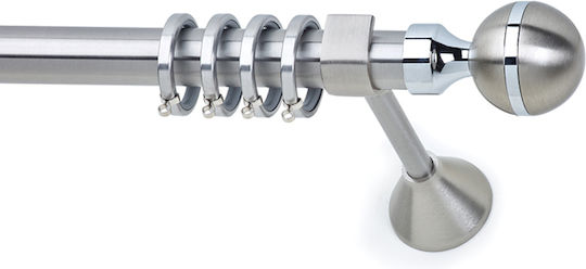 Anartisi Metallisch Vorhangstange Venere Doppel mit Stange Φ25mm 160cm Nickel Satin