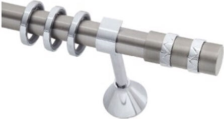 Guy Laroche Metallisch Vorhangstange Tango Einfach Φ25mm 160cm Silber