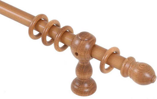 Ramino Lemn Galerie pentru perdele Simplu Φ30mm 300buc Cerneală