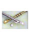 Aslanis Home Metallic Curtain Pole Cardera Double with Rod Φ25mm 160cm Gold