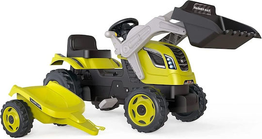 Kids Foot-to-Floor Ride On Tractor with Trailer & Pedal Farmer Max Green
