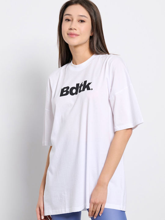 BodyTalk Femeie Sport Supradimensionat Tricou White