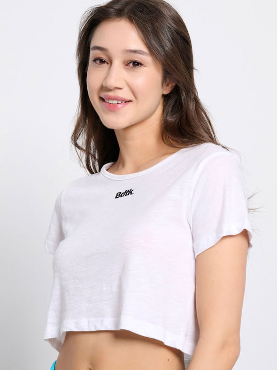 BodyTalk Damen Sportlich Crop T-shirt White