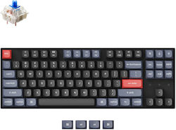 Keychron K8 Pro Fără fir Tastatură de Gaming cu Gateron G-Pro Albastru întrerupătoare și iluminare RGB Negru