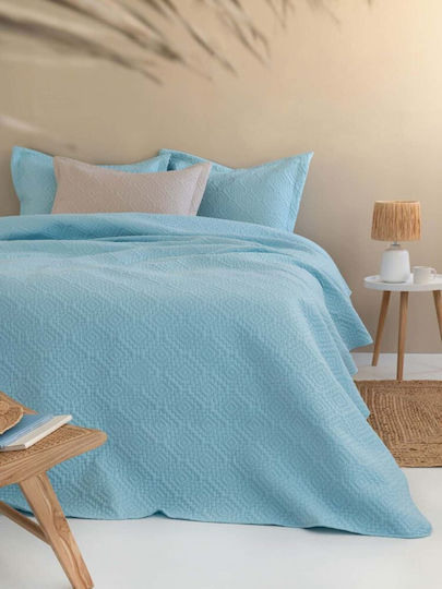 Palamaiki Karen Покривало King Size Микрофибър Светлосин 260x240см
