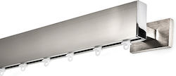 Anartisi Lama One-Way Aluminum Curtain Track Silver 200cm A298310_10996