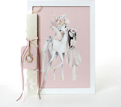 Easter Candle Girl Horse Easter Candle Pl849