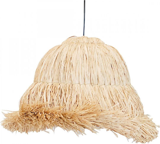 Atmosphera Raffia Κρεμαστό Φωτιστικό Μπεζ 55x45εκ.