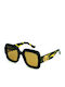 Gucci Women's Sunglasses with Black Plastic Frame and Yellow Lens GG1547S 004