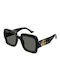 Gucci Γυναικεία Γυαλιά Ηλίου με Μαύρο Κοκκάλινο Σκελετό και Μαύρο Φακό GG1547S 001