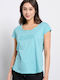 BodyTalk Women's Athletic T-shirt Turquoise