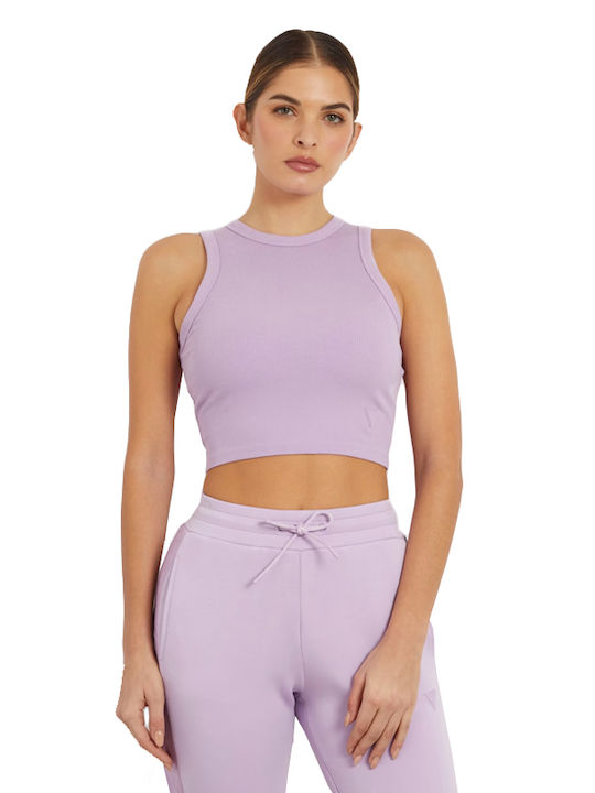 Guess Women's Sport Blouse Sleeveless Purple