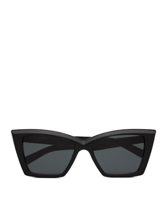 Ysl Women's Sunglasses with Black Plastic Frame and Black Lens SL 657 001
