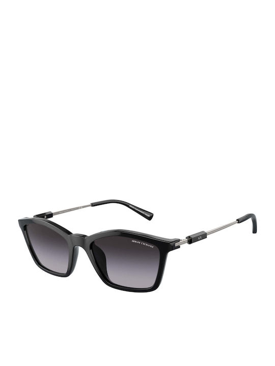 Armani Exchange Men's Sunglasses with Black Frame and Gray Gradient Lens
