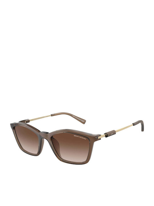 Armani Exchange Дамски Слънчеви Очила с Кафяв Р...