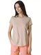 Deha Damen T-shirt Sand Beige