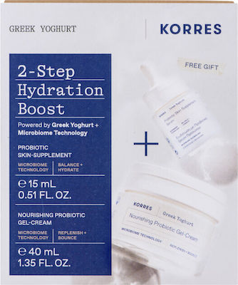 Korres Promo Griechischer Joghurt Nourishing Probiotic Gel-cream 40ml & Probiotic Skin Supplement Serum 15ml Box 2024