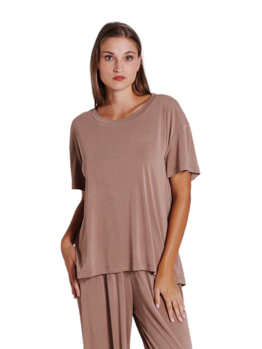 Collectiva Noir Women's Blouse Beige