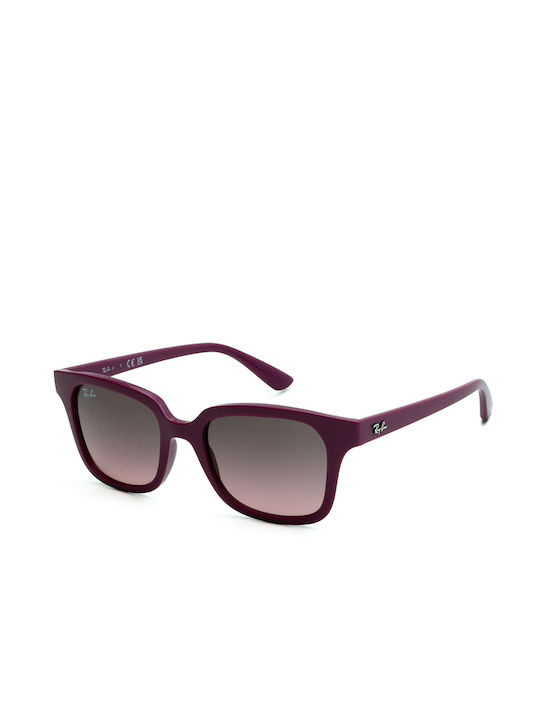 Ray Ban Women's Sunglasses with Burgundy Plastic Frame and Burgundy Gradient Lens RB9071S 716246