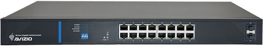 Avizio Power AV-SU16MP2G Negestionat L2 PoE+ Switch cu 16 Porturi Ethernet