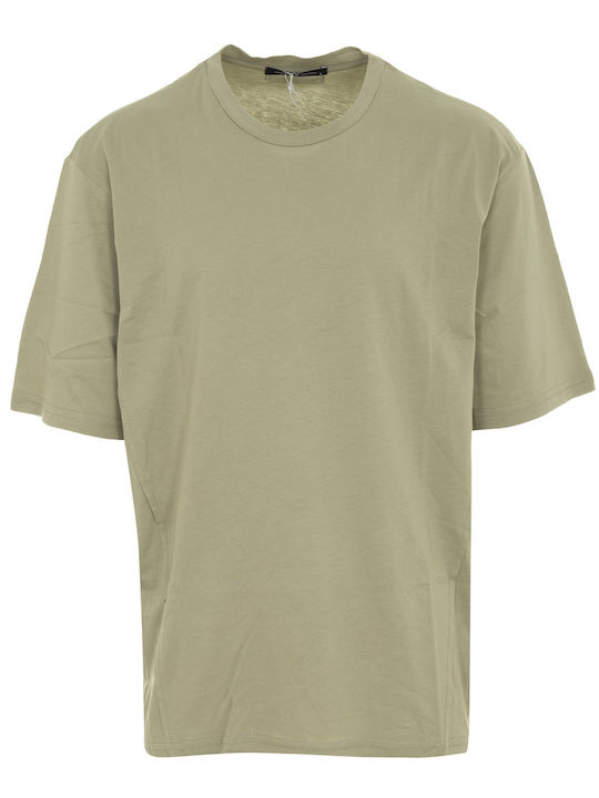 Nineteen Apparel Club Мъжко Тениска с Къс Ръкав Green Khaki