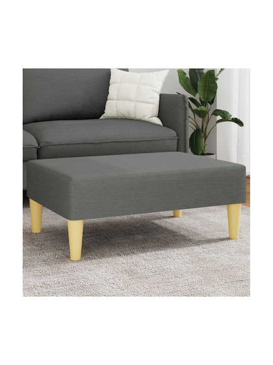 Stoff Fußhocker Grau 77x55x31cm