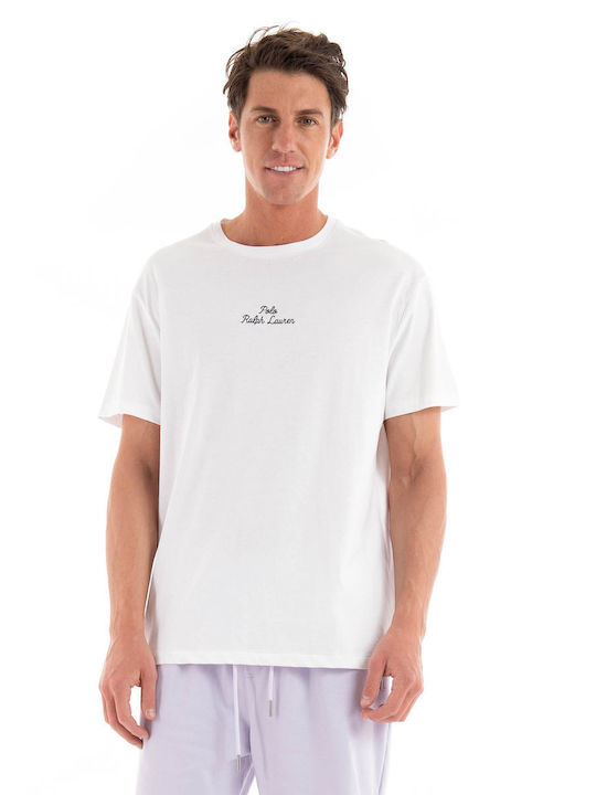 Ralph Lauren T-shirt Bărbătesc cu Mânecă Scurtă Alb