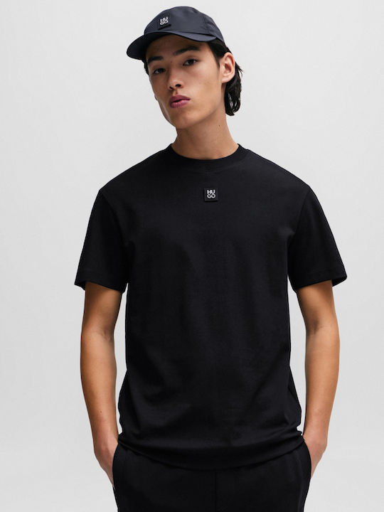 Hugo Boss T-shirt Bărbătesc cu Mânecă Scurtă BLACK