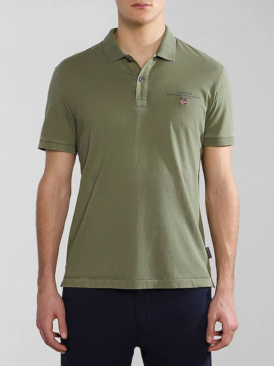 Napapijri Elbas Men's Short Sleeve Blouse Polo Olive