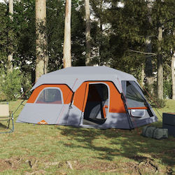 vidaXL Camping Tent Orange for 9 People 441x288x217cm