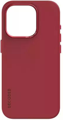 Decoded Umschlag Rückseite Silikon Rot (iPhone 15 Pro Max)