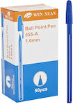 Justnote Pen Ballpoint 1mm with Blue Ink 50pcs