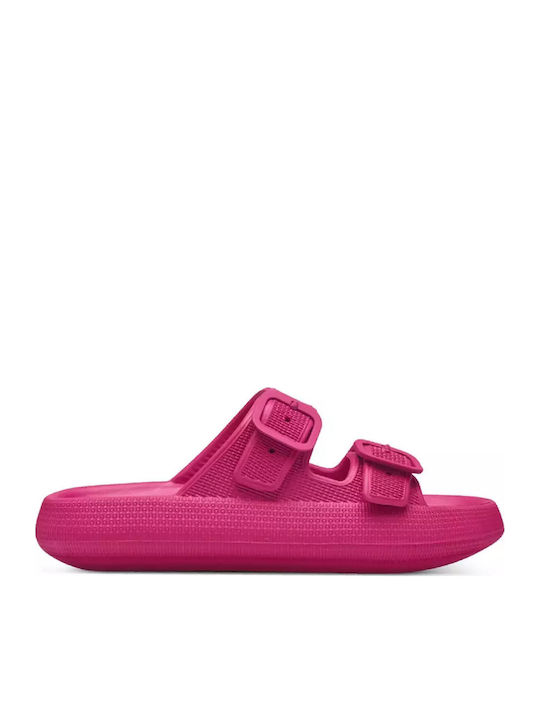 Flache Sandalen für Damen in Fuchsie Farbe