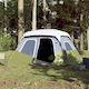 vidaXL Camping Tent Cabin Green for 6 People 344x282x212cm